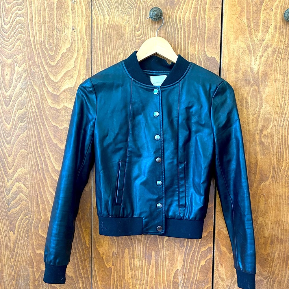 Urban Outfitters Faux Leather Bomber Jacket